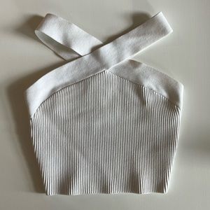 Aritzia Babaton - Sculpt Knit Criss Cross Crop Top